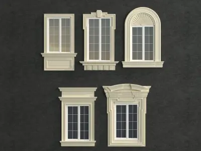 Windows in the style of modern classics 5 3d model 3D model