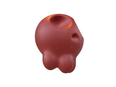 Cartoon Skull v1 004 Low-poly 3D model