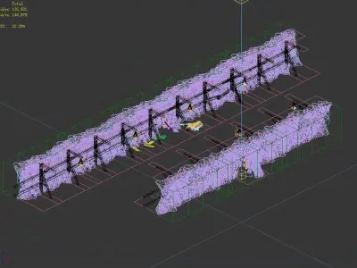Cave - Stone Wall 01 3D model
