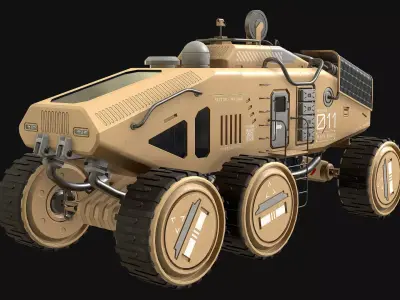 Mars Rover Concept-2-Desert 3D model