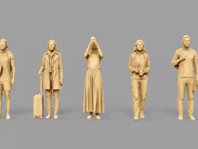 City Tourists - 26 Architectural Figures 3D print model