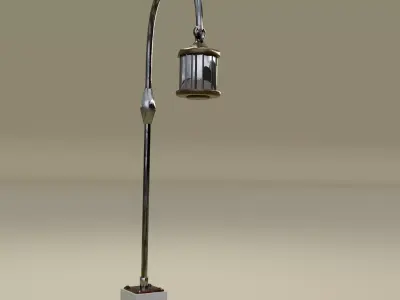 Vintage Street Lamp Game Ready Low Poly 3D Model Low-poly 3D model