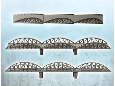 Truong Tien bridge Hue Vietnam - Modern WW2 WW1 World War Diarom 3D print model