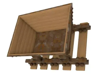 Cartoon Mine Cart 3D model