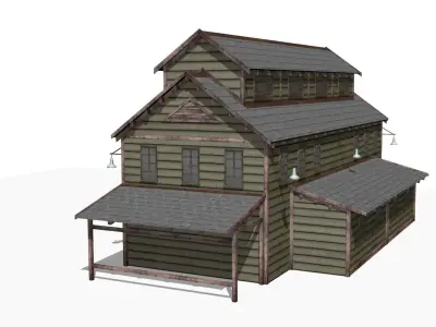 Old Warehouse Low-poly 3D model from CGTrader