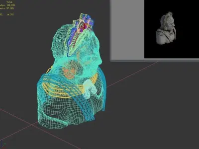 Forest - Religion - Statues 01 3D model