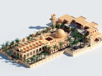ancient arabian palace 3D model