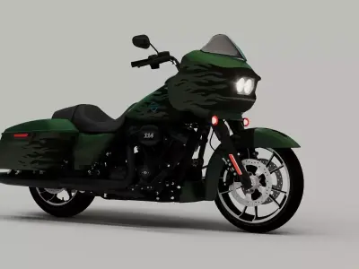 HD Road Glide American Cruise Motorcyle 3D model