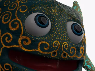 Fantasy Magic Cute Creature with Lighting Body Pattern 3D model