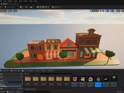 Lowpoly City Assets 1 Free low-poly 3D model