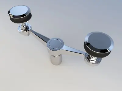 Sadev Spider Fitting 2 Arms - Glass Hardware 3D model