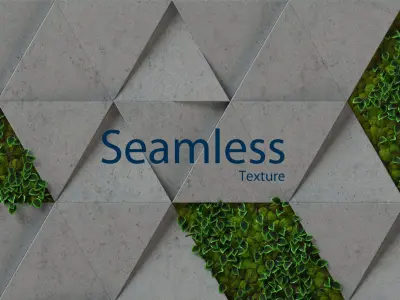 moss concrete - seamless 3d wall panel Texture