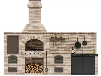 Barbecue BIG R 78 radius BBQ 3D model