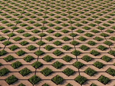 Eco parking tile 1 3D model