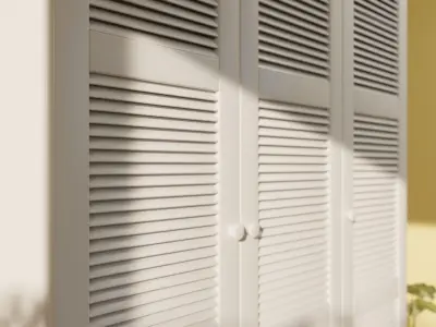 White Pine Wardrobe 3 Doors CL101 3D model