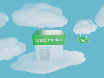 OBA Market on the Clouds  Digital Concept Design Free 3D model
