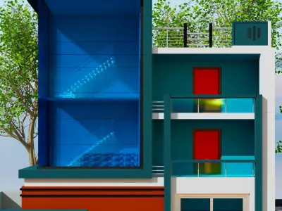 Building exterior design 3D model