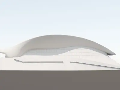 London Aquatic Center By Zaha Hadid Low-poly 3D model