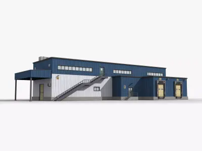 Factory x32 Low-poly 3D model
