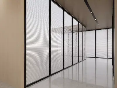 Futuristic Minimalist Reception Lobby 3D model