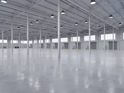 Industrial Warehouse Interior 5 Low-poly 3D model