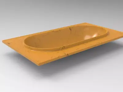 Huala Bathtub Low-poly 3D model