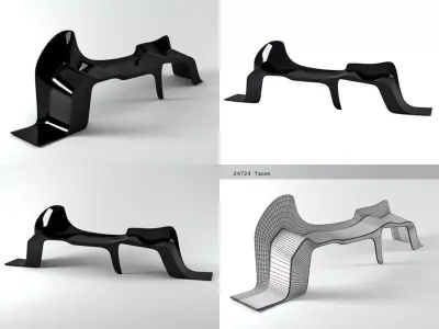 Diagram Bench 3D model