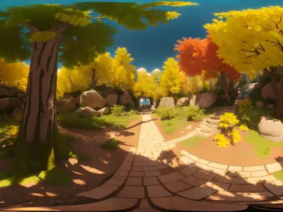 HDRI Forest Panoramas Low-poly 3D model