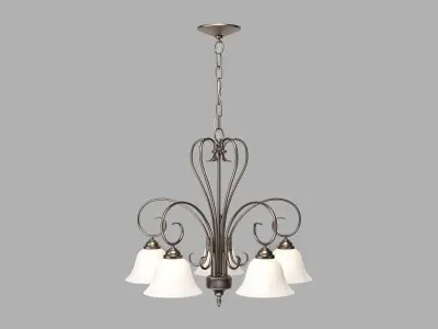 Finneytown 5 - Light Shaded Classic - Traditional Chandelier 3D model