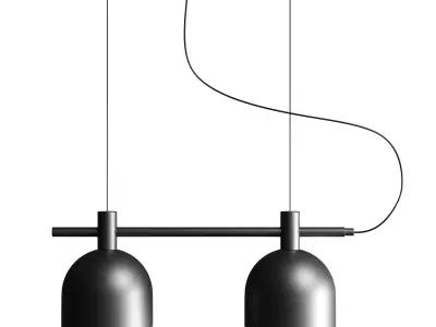 EULUNA Hanging lamp Nanu made of metal light gray 3D model
