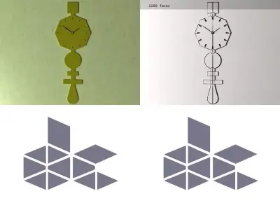 Codice Clock Lime Green 3D model