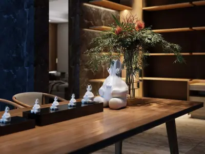 Gypsum White Rabbit 3D model