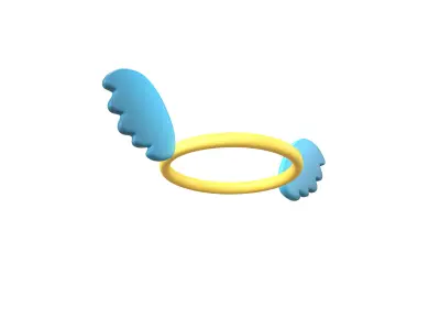 Angel Halo v3 009 Low-poly 3D model