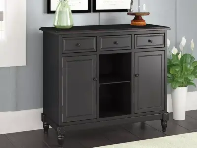 Leonard Wide Drawer Server 3D model