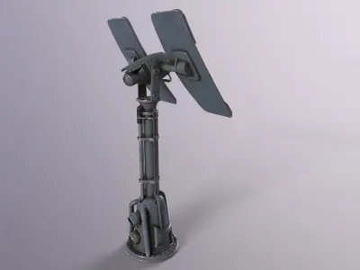Sci fi prop Satellite Antenna Low-poly 3D model