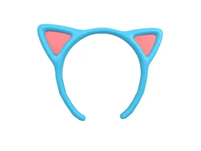 Cat Ear Headband v3 006 Low-poly 3D model