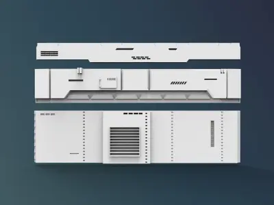 scifi wall architect interior1 3D print model