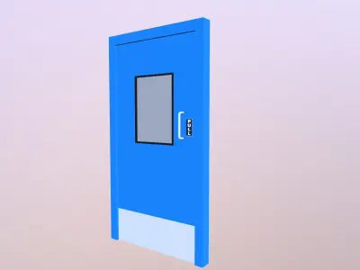 Industrial Door Low-poly 3D model