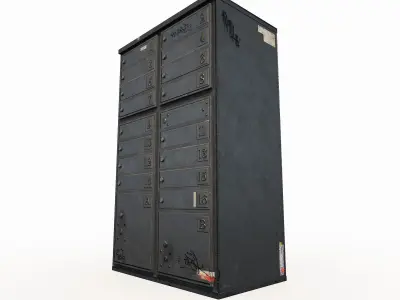 Old Mailbox Low Poly PBR Low-poly 3D model