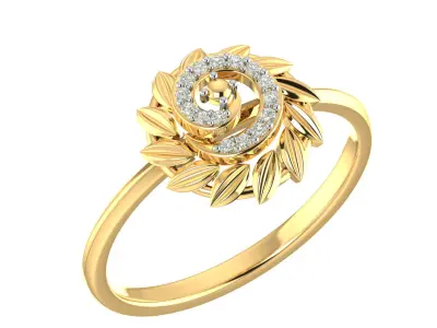 Light weight flower ring earrings pendant set 3dm stl  4 renders 3D print model