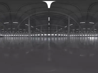 HDRI - Industrial Warehouse Interior 5b Texture