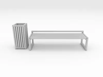 Bench Park 38 3D model