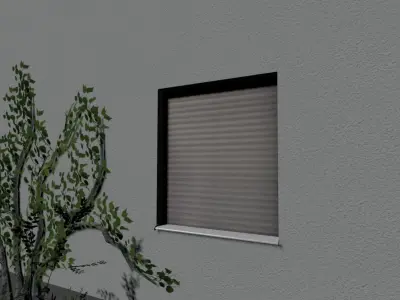 Animated Roller Shutters Low-poly 3D model