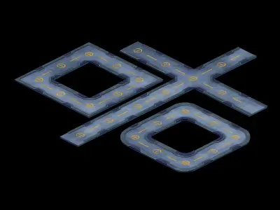 City State Building - Scene Pavement 03 3D model