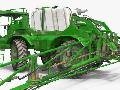  Agricultural Boom Sprayer High Clearance Dirty Green Rigged 