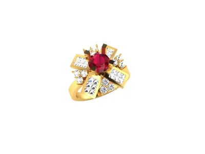 Women Ring  Render 3dm STL OBJ FBX Details 3D print model 177