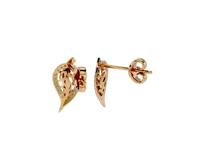 Light Minimalist Diamond Earrings 3D print model 6