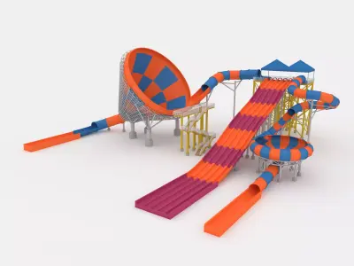 Waterpark Slide 11 3D model