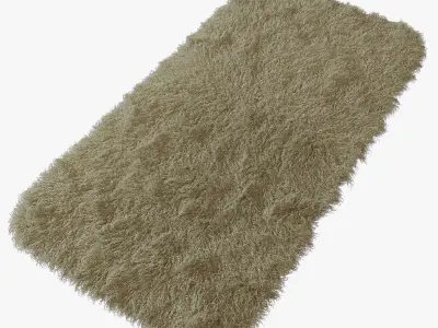 Tibetan sheepskin olive 3D model
