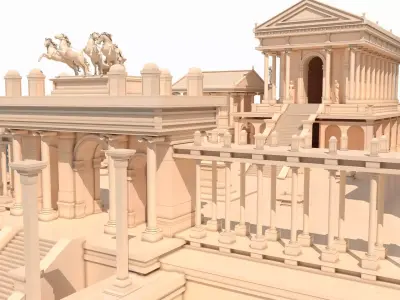 Roman Temple 3D model